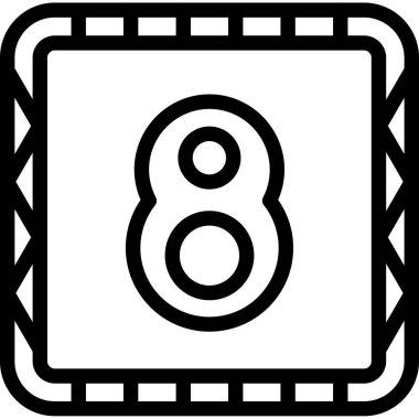 Moda tarzında izole edilmiş sekiz numaralı simge