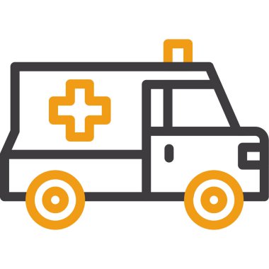 ambulans simgesi vektör illüstrasyonu