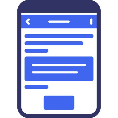 Smartphone Simgesi, vektör illüstrasyonu