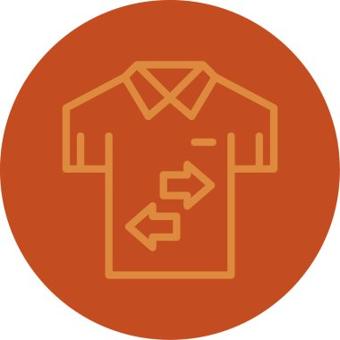 Tek bir gömlek simgesinin vektör illüstrasyonu