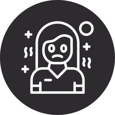 Bir kadın simgesinin vektör illüstrasyonu