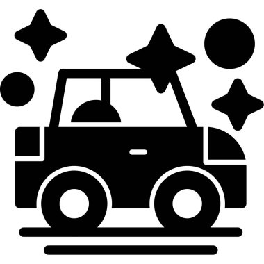 araba ve yıldız vektör simgesi
