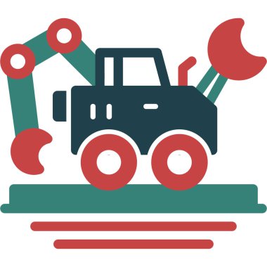 Kazı simgesi vektör illüstrasyonu