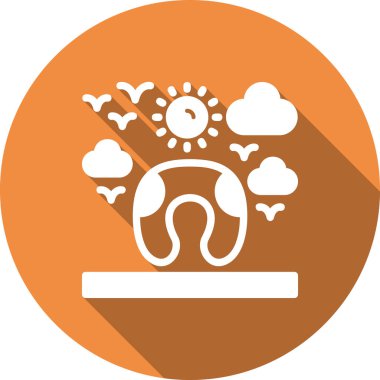 Bulut. Web simgesi basit illüstrasyon