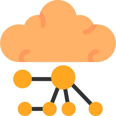 veri bulut veri simgesi düz biçimli