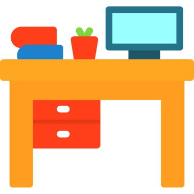 ofis masası vektör simgesi