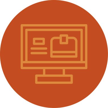 Bilgisayar. Web simgesi basit illüstrasyon