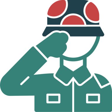 Askeri miğfer simgesi düz stil