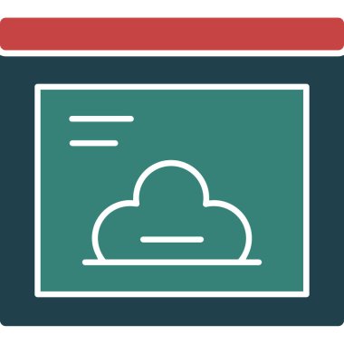 Web sunucu vektör çizgisi simgesi