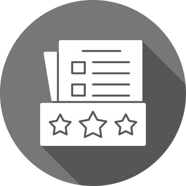 Rozet simgesi, vektör illüstrasyonu, düz tasarım en iyisi