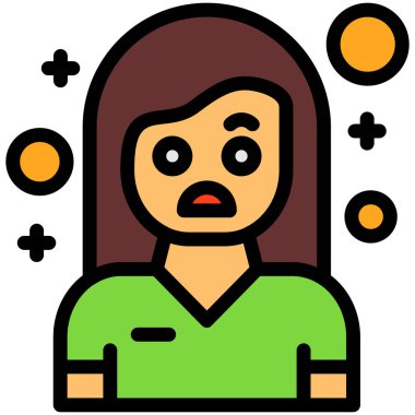 Avatar kadın insan simgesi - taslak biçimi