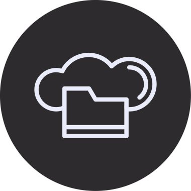 Bulut hesaplama simgesi. vektör illüstrasyonu