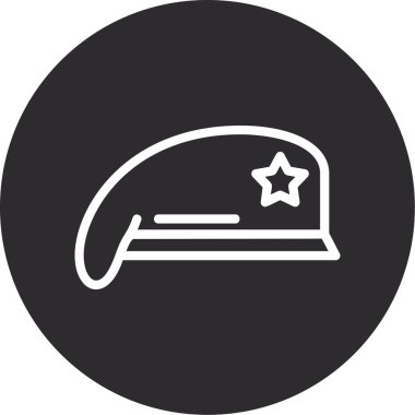 Bir kask simgesinin vektör illüstrasyonu