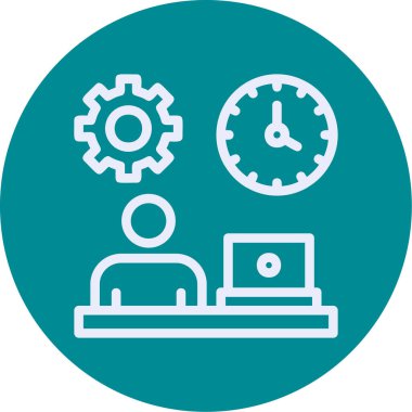 İş yönetimi simge vektör çizim