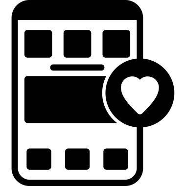 kalp mobil uygulama simgesi, basit tasarım