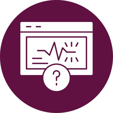 Tıbbi raporun web simgesi, vektör illüstrasyonu