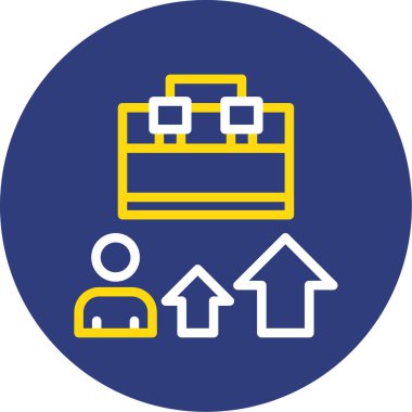 Ok bir görev işlemini işaret ediyor Çift Hat Çemberi, Vektör Resimleri