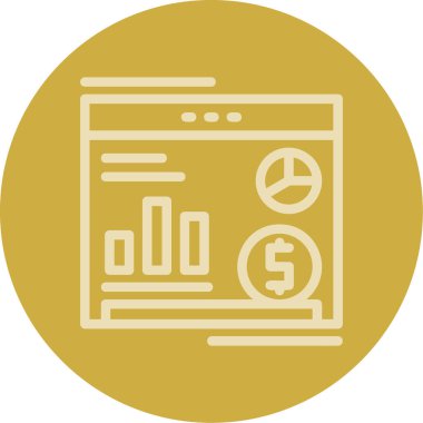 İş ve finans simgesinin vektör illüstrasyonu