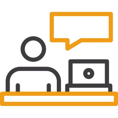 Sohbet simgesi vektör illüstrasyonu