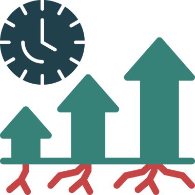 Büyüme. Web simgesi vektör illüstrasyonu