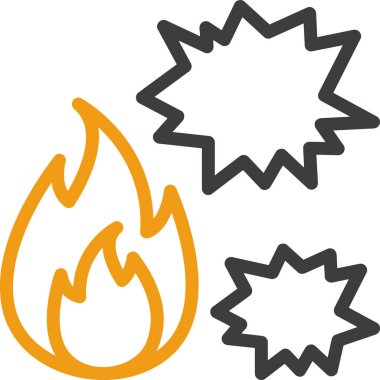 ateş alevi simgesini ana hatlarıyla ateşle