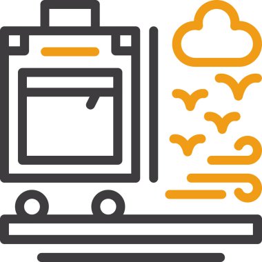 Ana hatlar biçiminde bulut hesaplama sunucusu simgesi