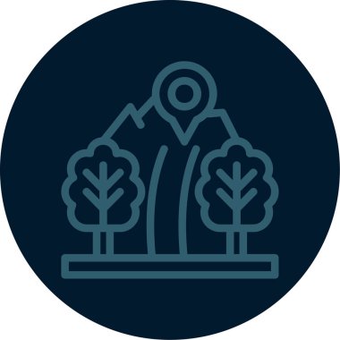 Orman ikonu vektör illüstrasyonu