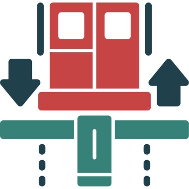 tren. Web simgesi basit illüstrasyon