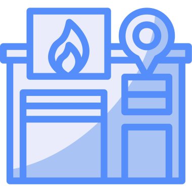 ateş alevi simgesini ana hatlarıyla ateşle