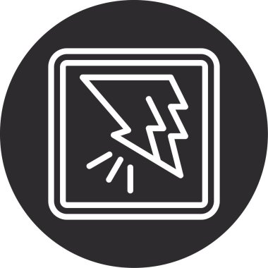 Şimşek simgesinin vektör illüstrasyonu