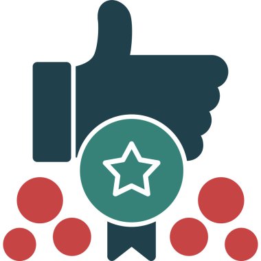 Beğeni simgesi, vektör illüstrasyonu