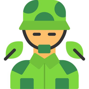 Askeri miğfer vektör simgesi