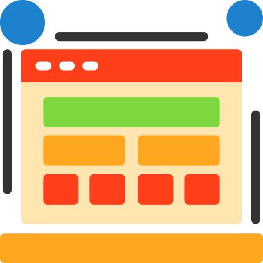 Tarayıcı tarayıcı internet simgesi düz biçimli