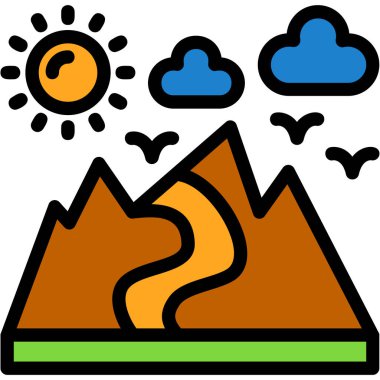 dağ ikonu vektör illüstrasyonu