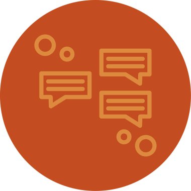 Konuş. Web simgesi basit illüstrasyon