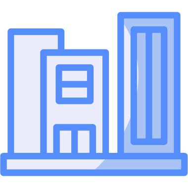 Mimari mimari şehir simgesi ana hatlar biçiminde