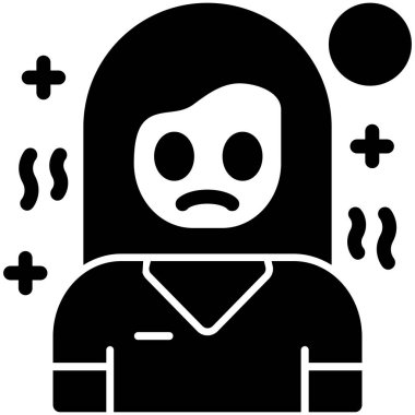 Baş ağrısı olan maskeli bir adamın vektör çizimi