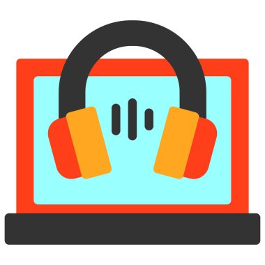 kulaklık simgesi vektör illüstrasyonu