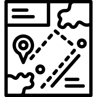 navigasyon konumu haritası simgesi