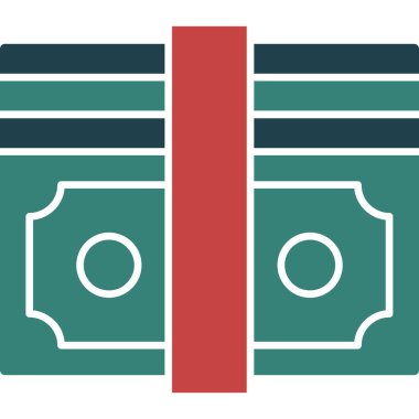 Banknotlar. Web simgesi basit illüstrasyon