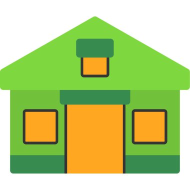 Ev. Web simgesi basit illüstrasyon