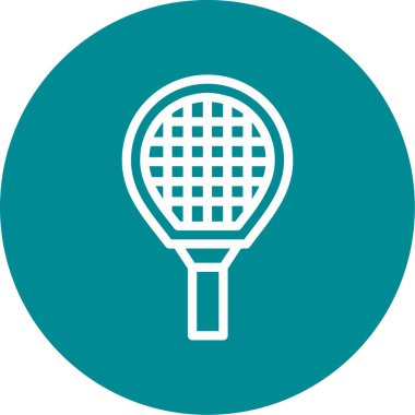 Badminton 'da. Web simgesi basit tasarım
