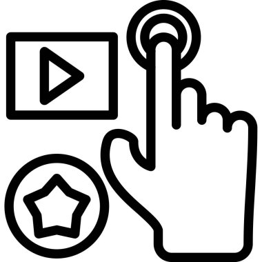 El ikonu. Vektör illüstrasyonu