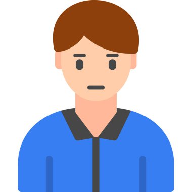 Düz stil erkek çocuk ikonu