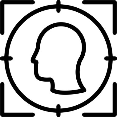 baş simge, vektör illüstrasyonu