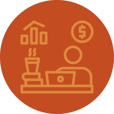 Kahve makinesi simgesinin vektör illüstrasyonu