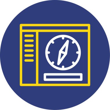 Vektör pusula simgesi simgesi