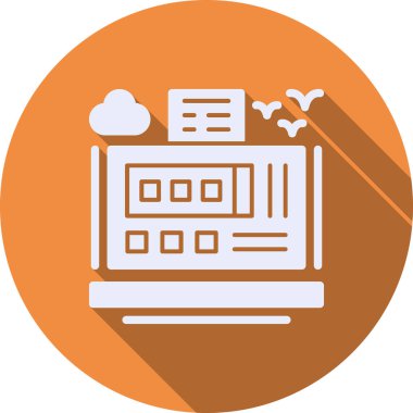 vektör lcd simgesi illüstrasyonu