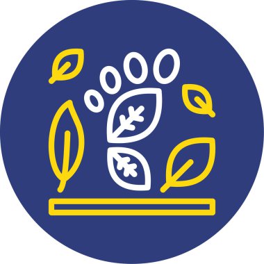 Bir bitki simgesinin vektör illüstrasyonu