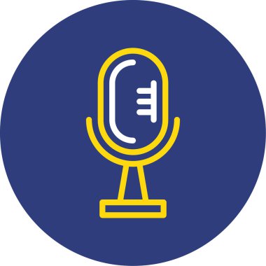 mikrofon web simge vektör çizim